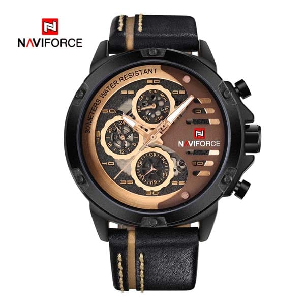Naviforce 9110 – Black & Rose Gold