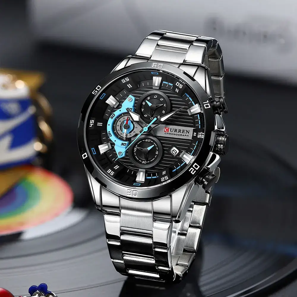 Curren 8402 – Silver Black