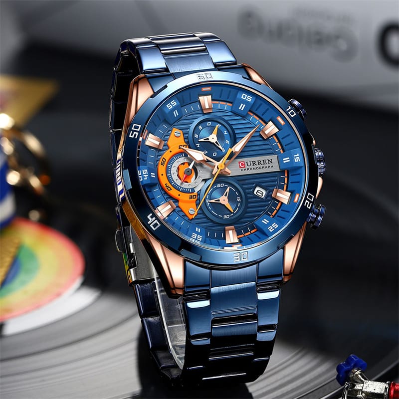 CURREN 8402 Men Quartz Watch blue