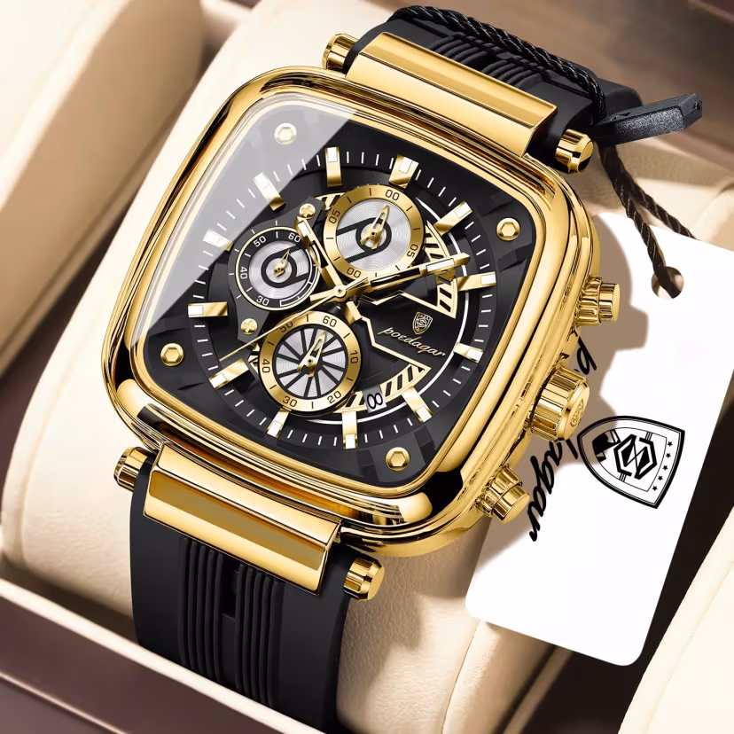 Poedagar 849 Men’s Watch – Premium Luxury Design for Modern Men Color : Gold Black