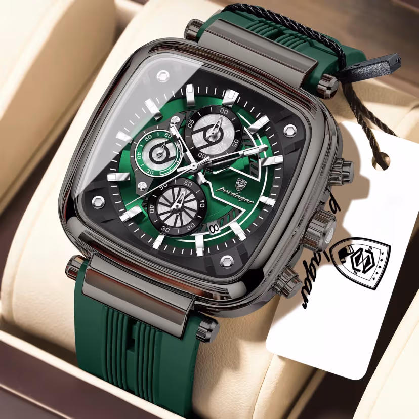 Poedagar 849 Men’s Watch – Premium Luxury Design for Modern Men Color : Gun Green